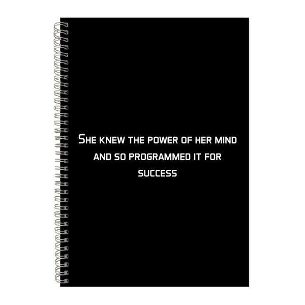 Success A4 Notebook Spiral and Lined Motivational Saying Graphic Notepad185