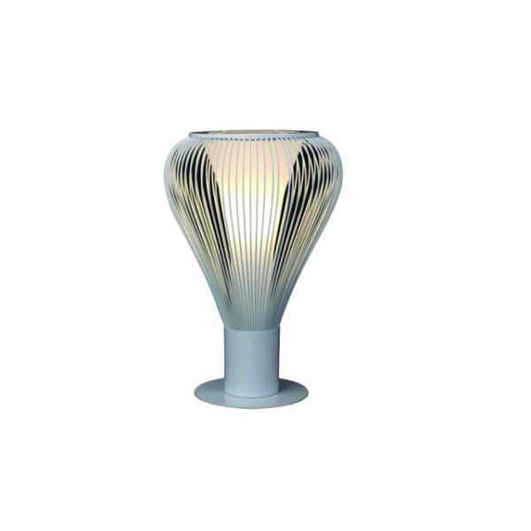 ACDC - 230vac 60w E27 Table Lamp Steel White