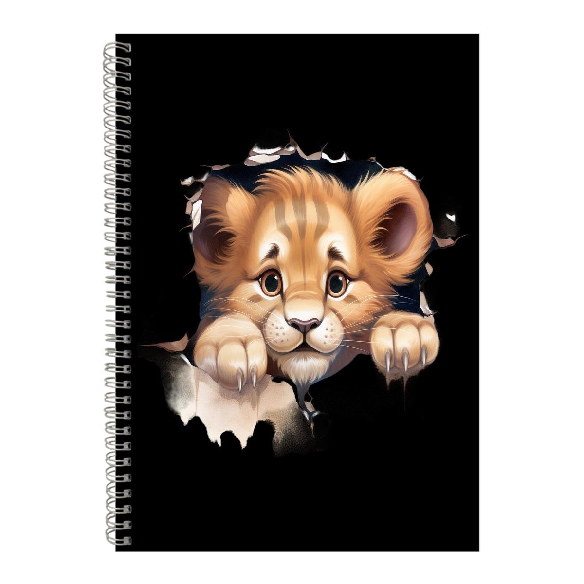Cub A4 Notebook Spiral and Lined Trendy Safari Graphic Notepad Present ...