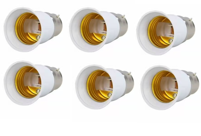 Drlight 6 Pieces B22 To E27 Adapters Lamp Holder