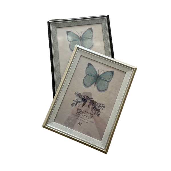 Beautiful Butterfly A4 Frame Set (Black &amp; Gold)