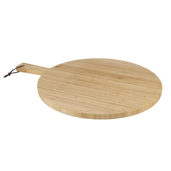 Regent Bamboo Large Round Serving Board with Handle 64/49cmD x2cm