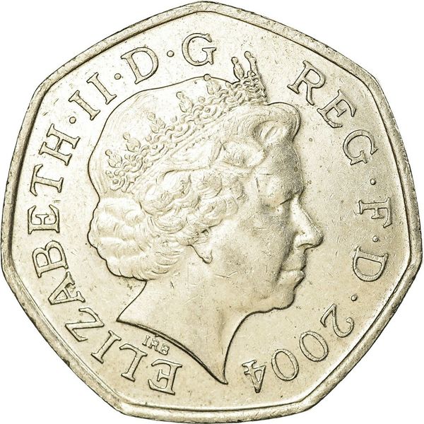 2004 United Kingdom 50 Pence Queen Elizabeth II