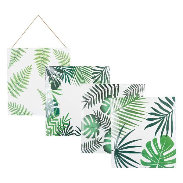 Bulk Pack x 4 Plaque-Wall Canvas Picture Green 30x30cm