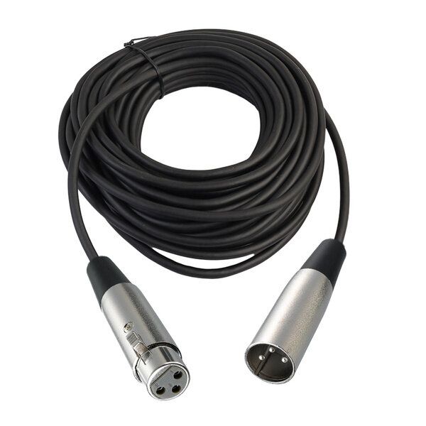 20M XLR 3 Pin Male To Female Microphone Extension Cable