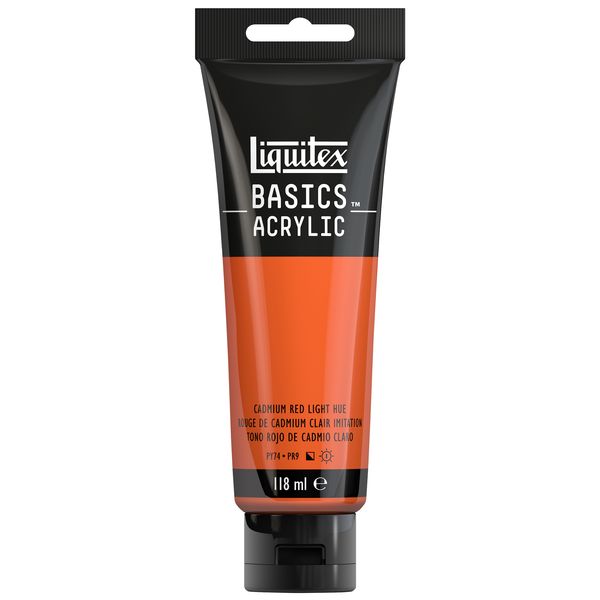 Liquitex Basics Acrylic Colour 118ml Tube - Cadmium Red Light Hue