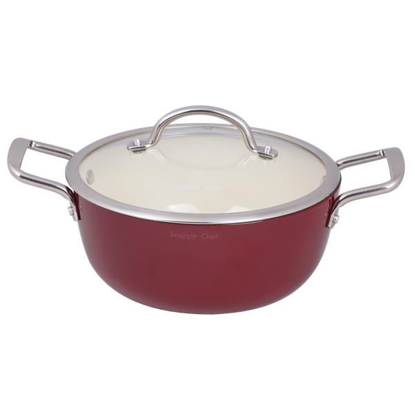 Snappy Chef Superlight Cast Iron Casserole - 24cm
