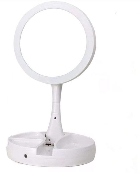 Double-Sided Foldable LED Lights Cosmetic Mirror