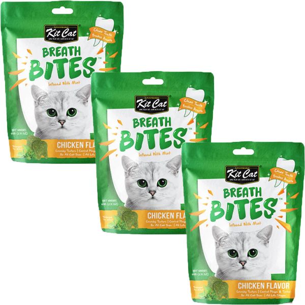 1 x Kit Cat Chicken Breath Bites - 3 x 60g