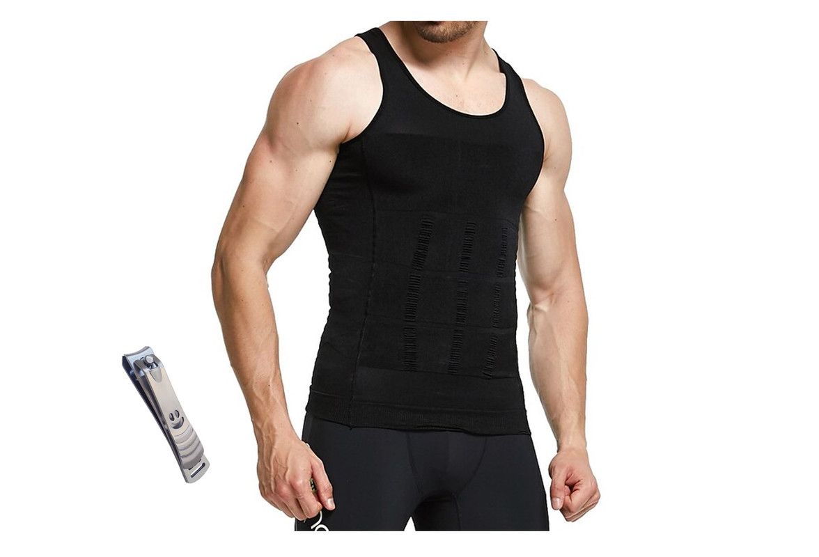Shygol Men Compression Slimming Body Shaper Vest - Black | Shop Today ...