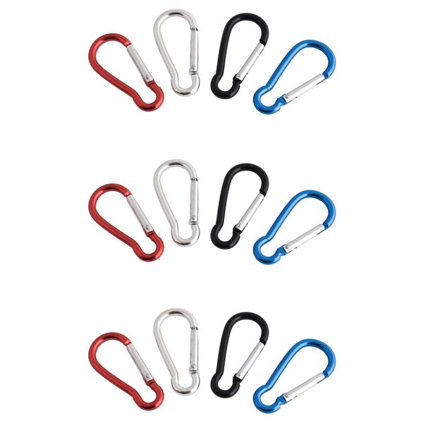 12-Piece Mini Aluminium Carabiner Set
