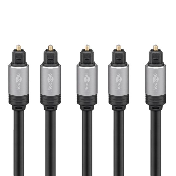 Goobay Toslink M-M Digital Audio Connection 1.5m Cable (5 Pack)