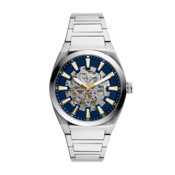 Fossil Everett Mens Silver Stainless Steel Watch - ME3220