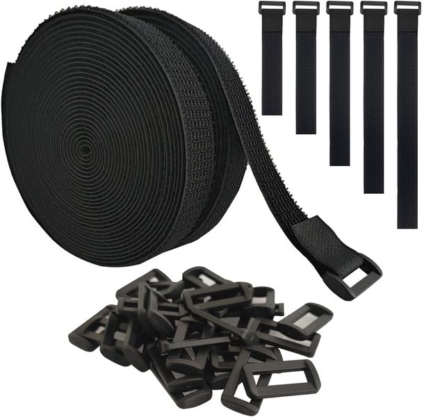 5m Hook and Loop Cable Straps with 25 Buckles