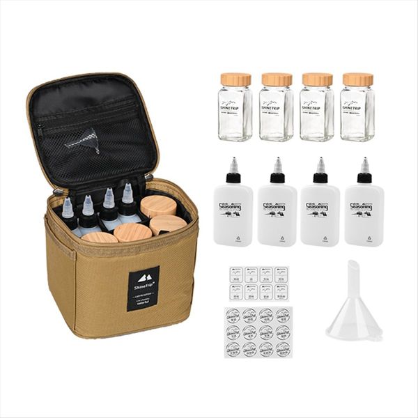 Shinetrip Camping Seasoning Bottle Set Storage Bag Portable