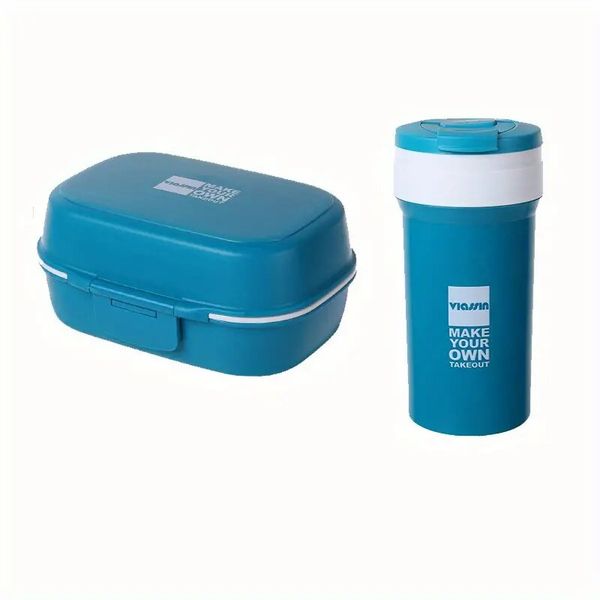 1000ml+350ml Double Layer Lunch Box With Soup Cup