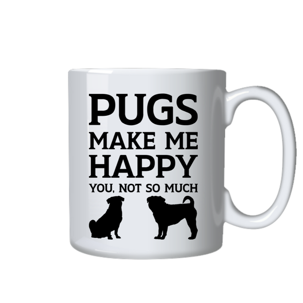Pugs Coffee Mug - Make Me Happy Coffee Mug