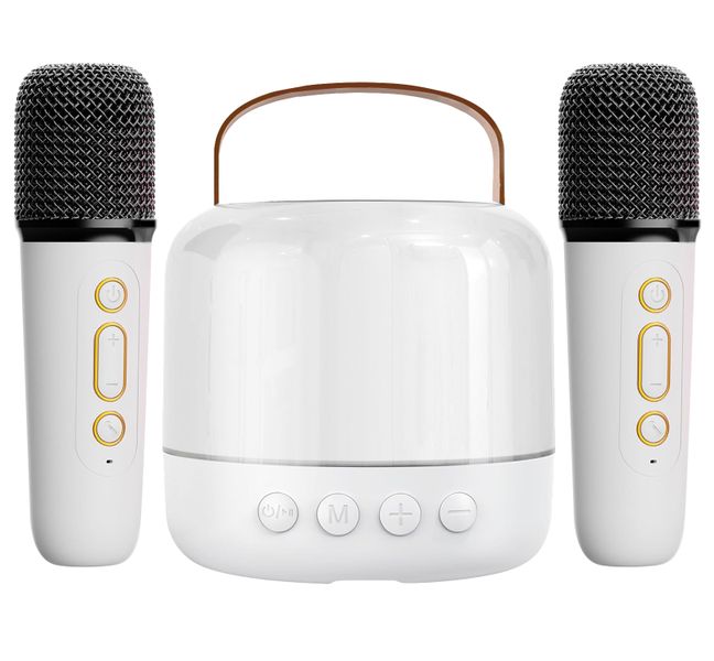 Bluetooth Mini Karaoke Machine for Kids 2MIC with Wireless Microphone