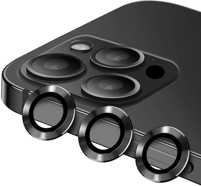 Max Metal Ring Camera Lens Protector For Iphone 13 Pro Max-Black