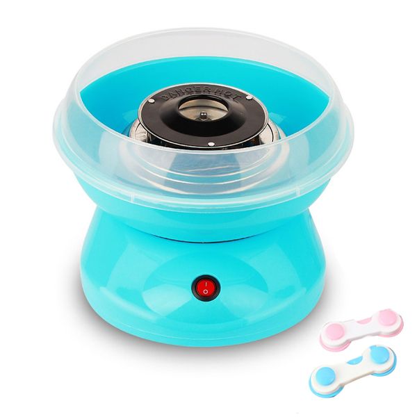 Blue Portable Cotton Candy Maker With Child Cabi image