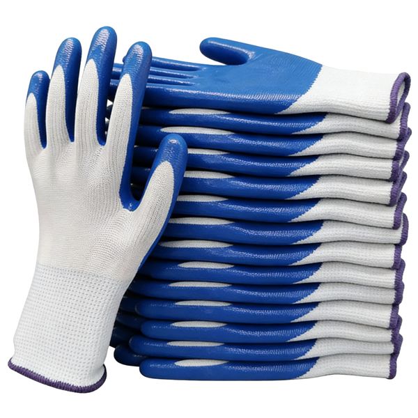 6 Pairs Safety Work Gloves Firm Grip Gardening Gloves for General Duty Work