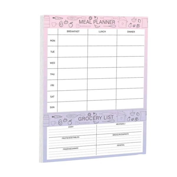 Magnetic Weekly Meal Planner Notebook - 52 Sheets