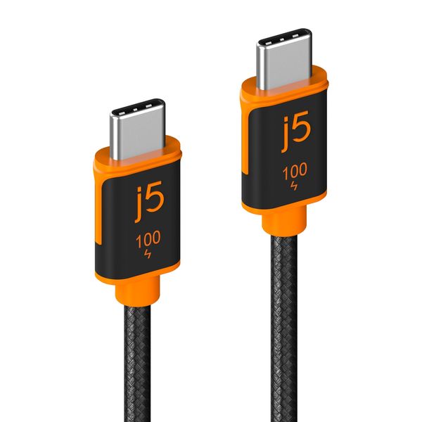 J5create JUCX25L18 USB-C 100W Sync &amp; Charge Cable