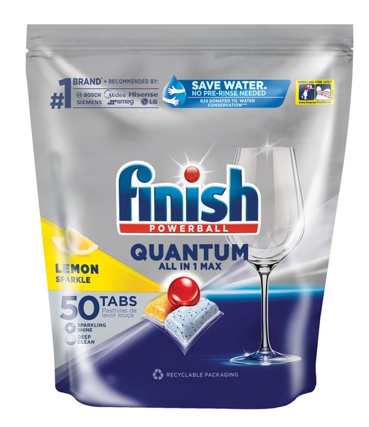 Finish 50s - Auto Dishwashing Quantum Thermo-Forming Tablets - Lemon