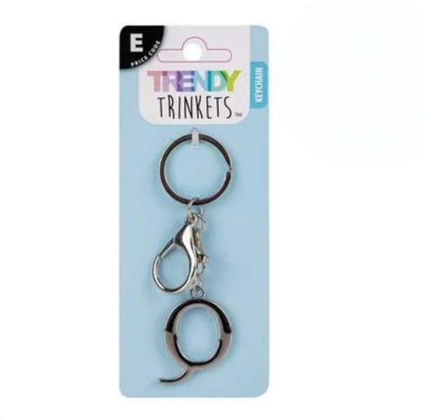 Brushed Metal Alpha Q Keychain - Stylish Letter Keepsake