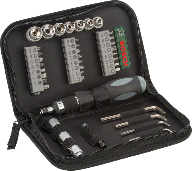 Bosch - 38 piece Screwdriving &amp; Drill set incl. Ratched Screw Driver