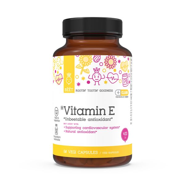 Vitamin E Providing 268mg D-Alpha Tocopherol Supplement 60 Vegi Capsules