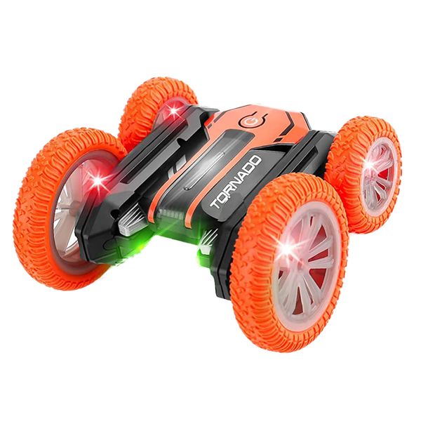 360 Degree Rotating-Stunt Double Side Kids Roll Toy Car - Orange