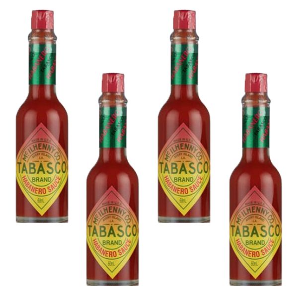Tabasco Habanero Sauce - 4 x 60ml