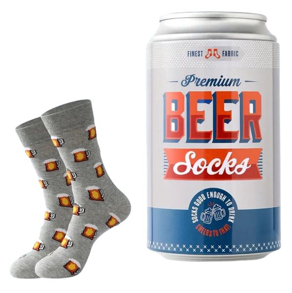 Funky Socks In Beer Can Funny Novelty Gift Men Drink Birthday Women Drink