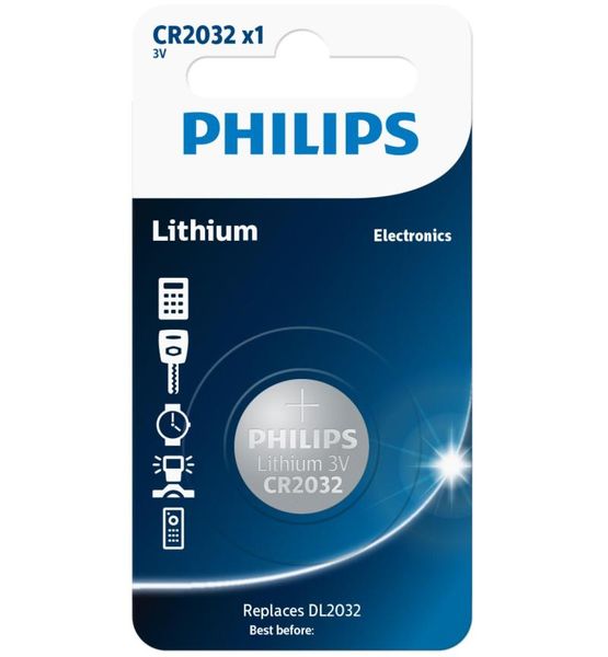 Philips CR2032 Lithium Battery - 1 Per Pack