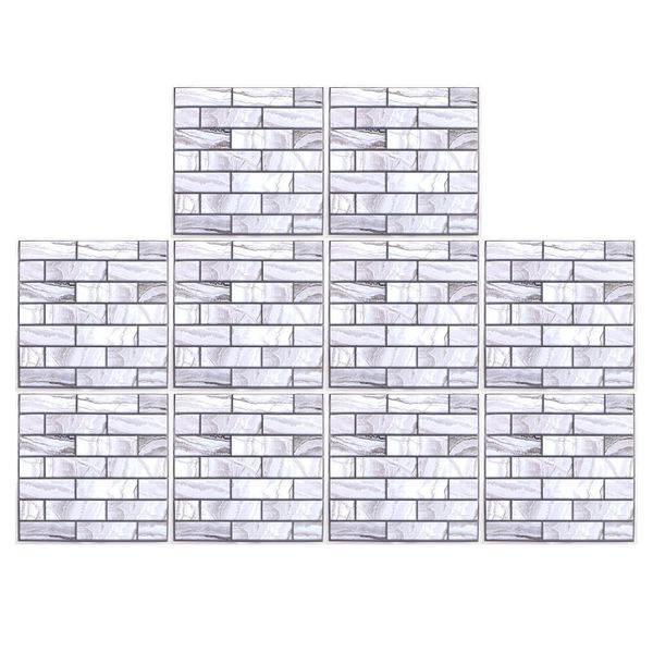 Adhesive Wallpaper Tile Stickers-10 Piece