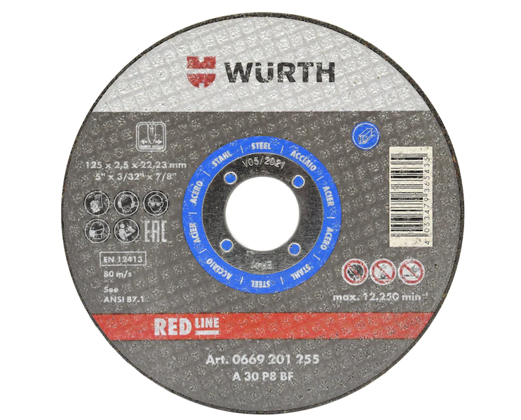 Wurth Steel Cutting Disks - 5 Pack (50's)