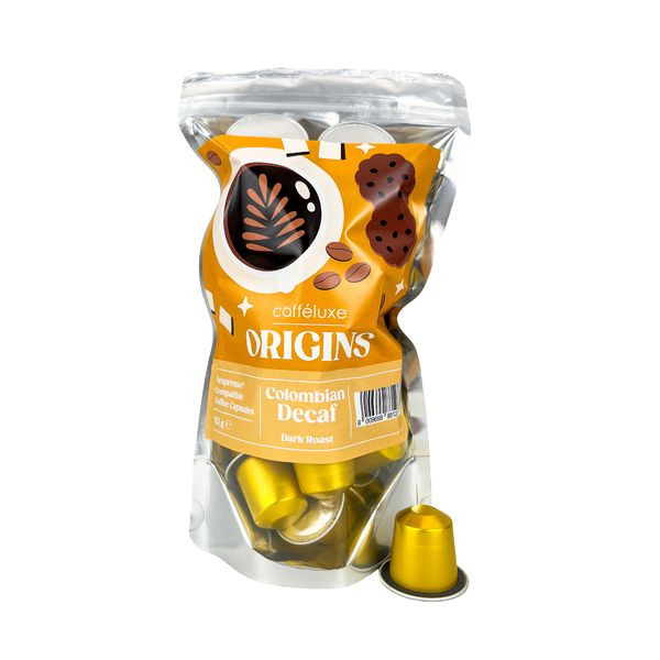 Cafféluxe Origins Decaf | 25 Coffee Capsules | Nespresso Compatible