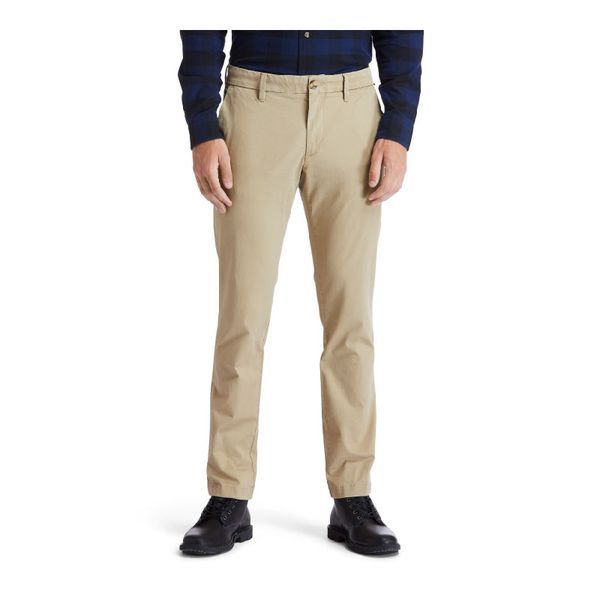 Timberland Men Beige Sargent Lake Stretch Chino Trousers