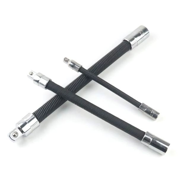 3Pieces Flexible Socket Extension Rod Set 1/4 3/8 1/2 for Ratchet Wrench