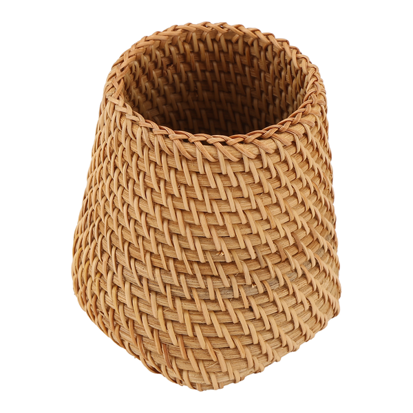 Rattan Chopsticks Tube Bucket Dinner Knives Forks Organizer C