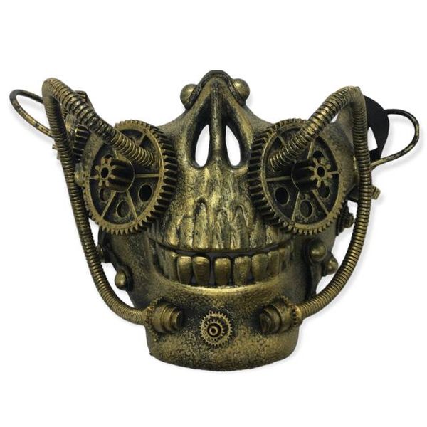 Steampunk Gold Half Mask