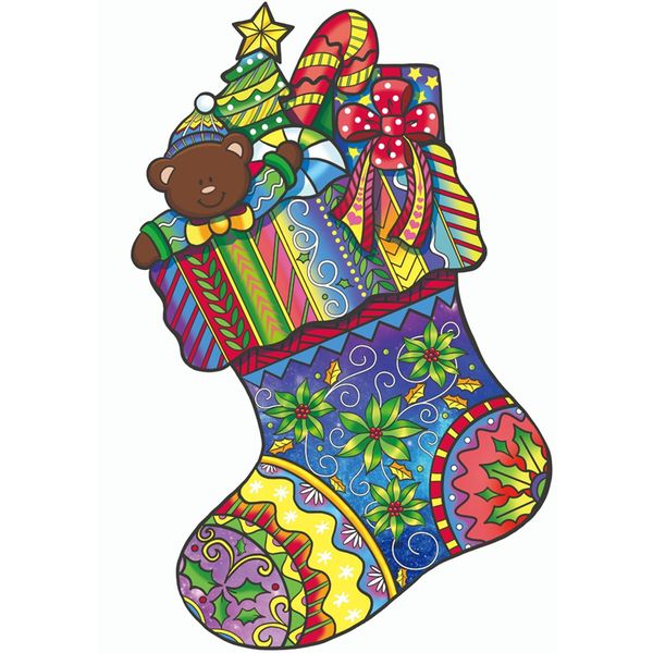 Christmas Socks Wooden Puzzle - Small