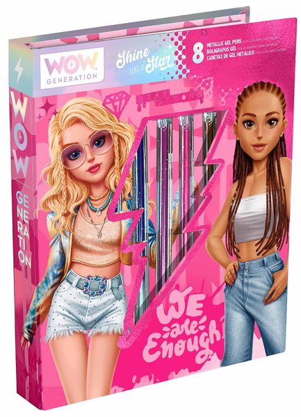 Wow Gen Metalic Colouring Notebook with 8 Gel Pens