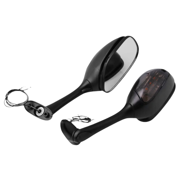Mirror with LED Indicator Set (Smoke): Suzuki GSX-R600/ 750/ 1000