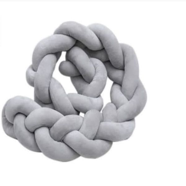 Baby Crib Cot Bumper - Plain Grey