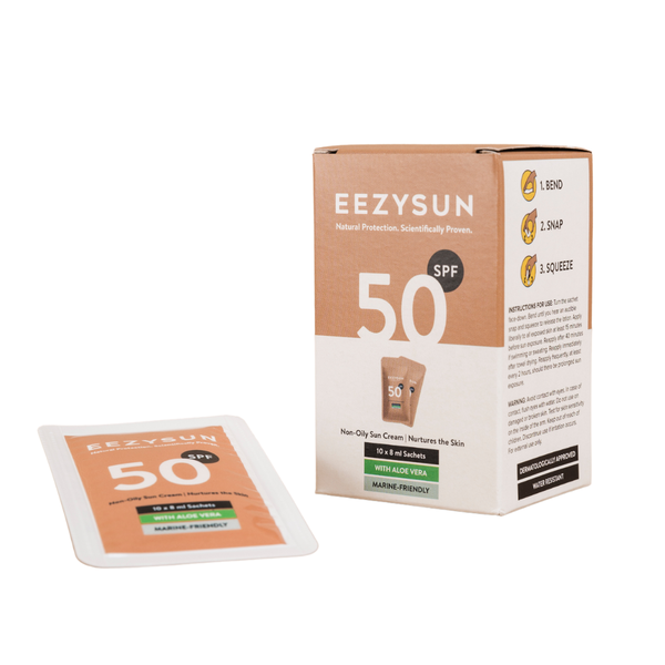 Sunscreen SPF50+ Travel Snap Sachets | UVA &amp; UVB Protection