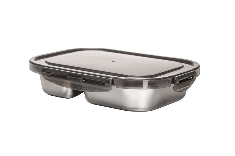 900 ml 2- Division Bento Stainless Steel Food Container