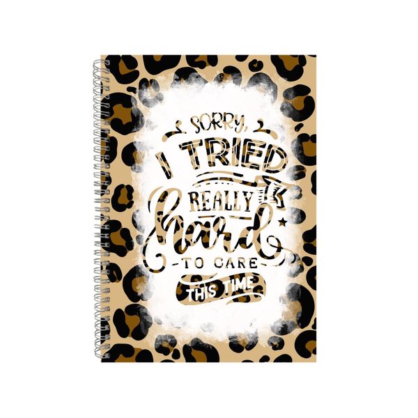 Sorry I Tried Really Hard To Care Notebook Gift Idea A4 Notepad Pad 87