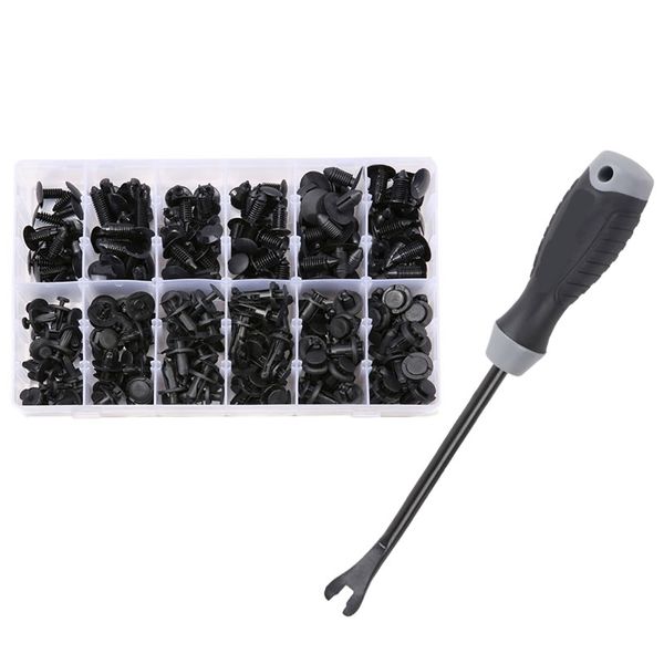 Retainer Clips kit with a 10''/265mm Fastener Removal Tool - 240 Piece